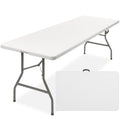White 8ft Plastic Folding Table with Handle P997