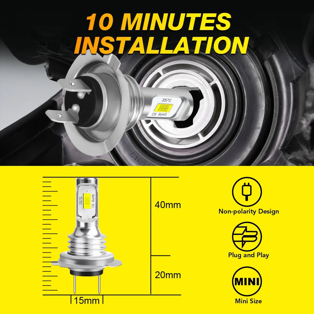 Combo LED Headlight + Fog Light Bulbs Kit I5286