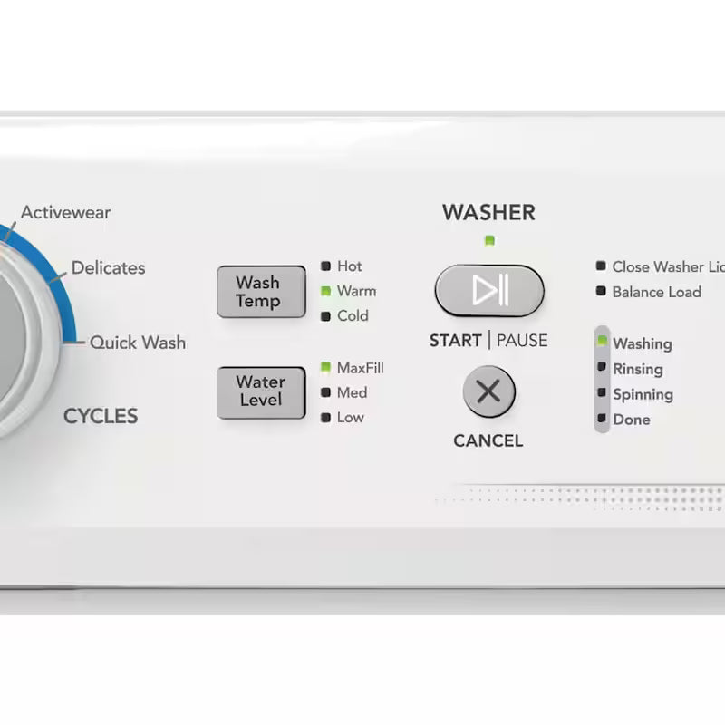 3.9 cu. ft. Washer and 5.6 cu. ft. Gas Dryer Combo in White H1393
