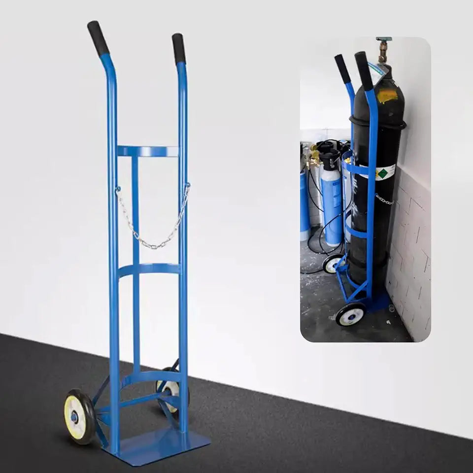Durable Steel Oxygen Tank Cart Dolly with 2 Wheels G883760
