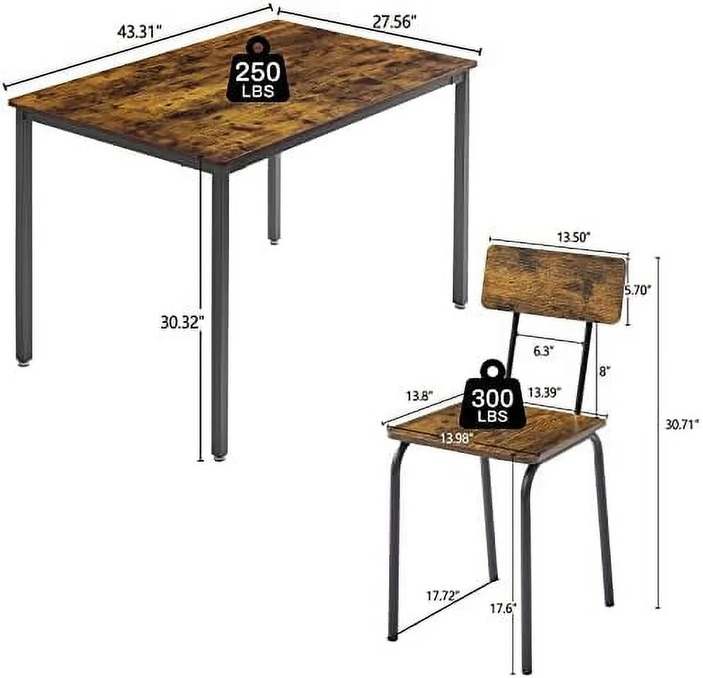 3 Piece Metal and Wood Table and Stools Set I5792