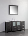 54 in. Single Sink Vanity Cabinet with Ceramic Sink & Mirror N25499