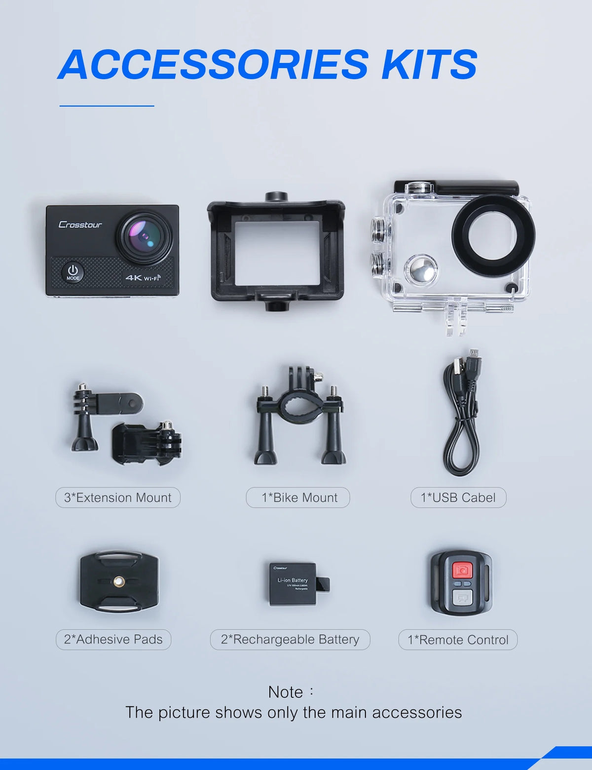 4K 16MP WiFi Sports & Action Camera with Remote Control M904