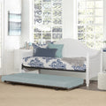 White Wood Twin Daybed with Trundle Q38116