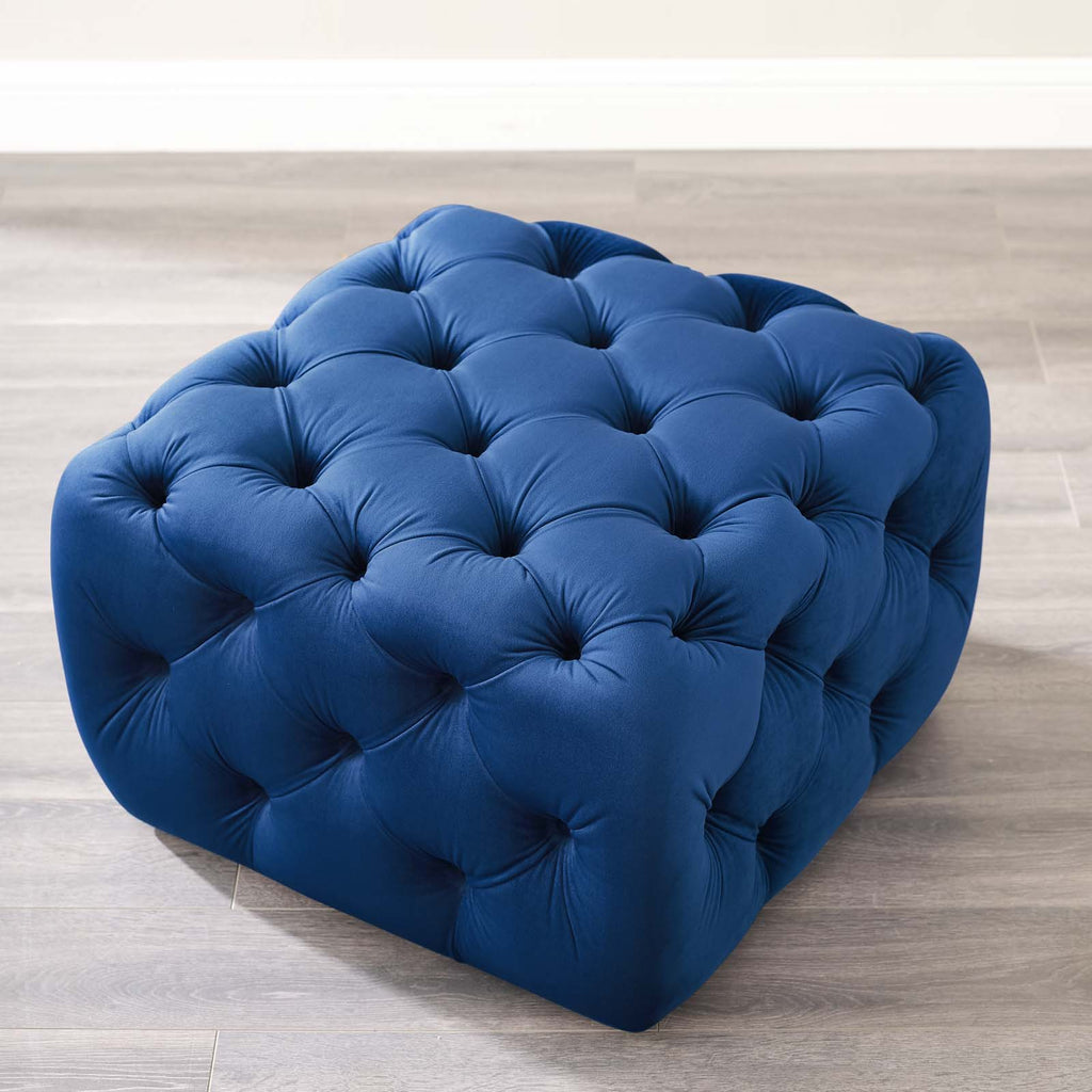 Tufted Velvet Accent Chair Ottoman I45323
