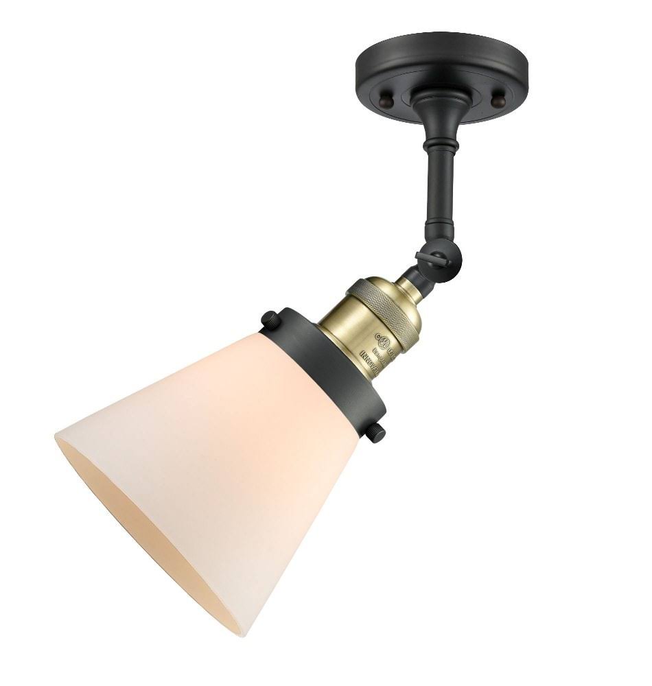 Small Cone 1 Light Semi Flush Mount C1132
