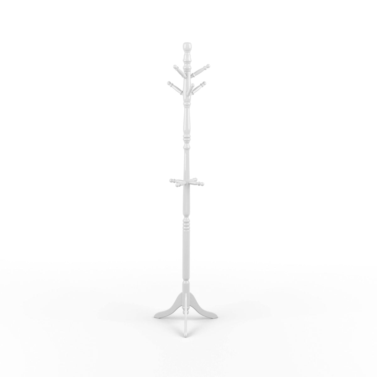 White Solid Wood Coat Rack P55841