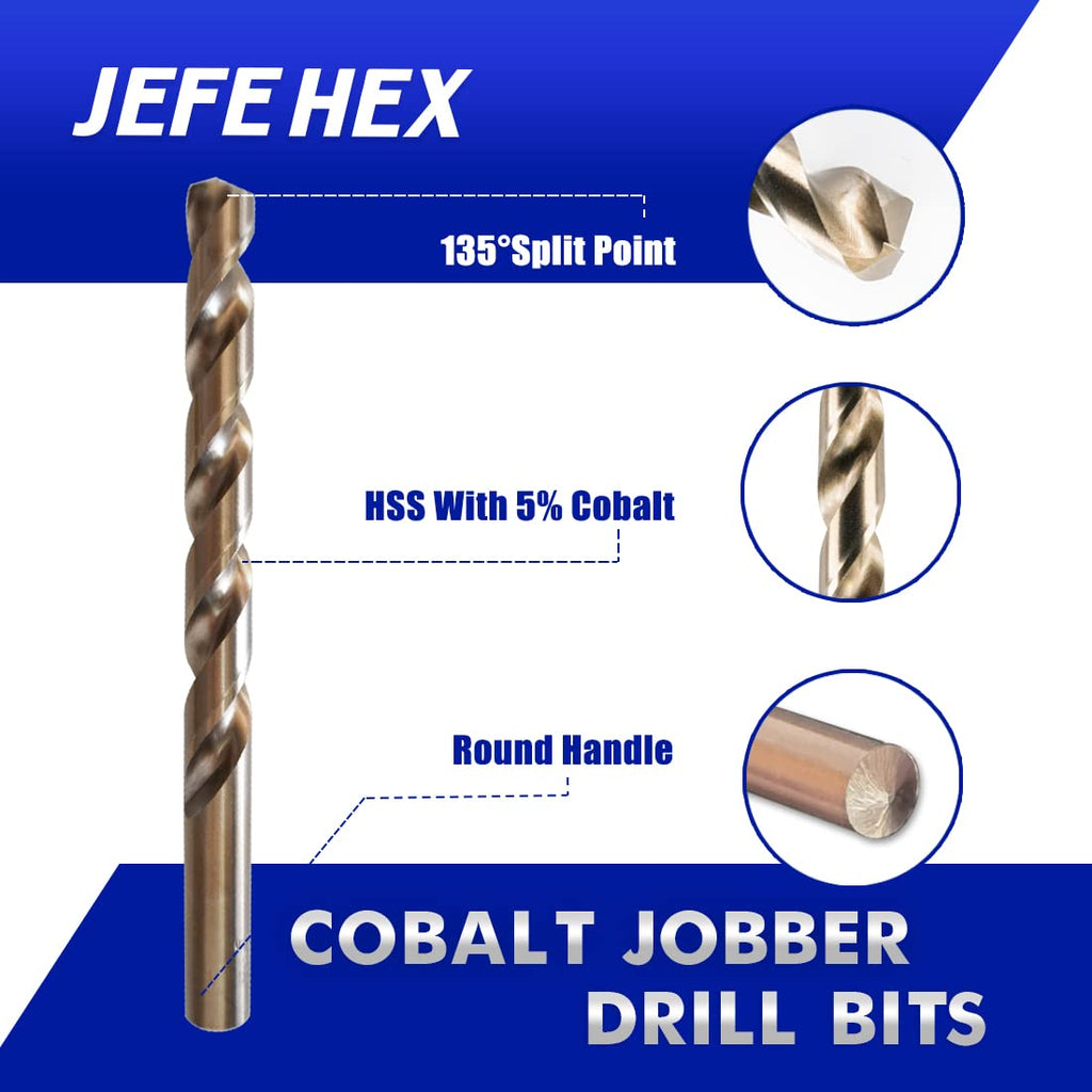 115 pcs HSS Cobalt Drill Bit Set with Metal Indexed Storage Case N707