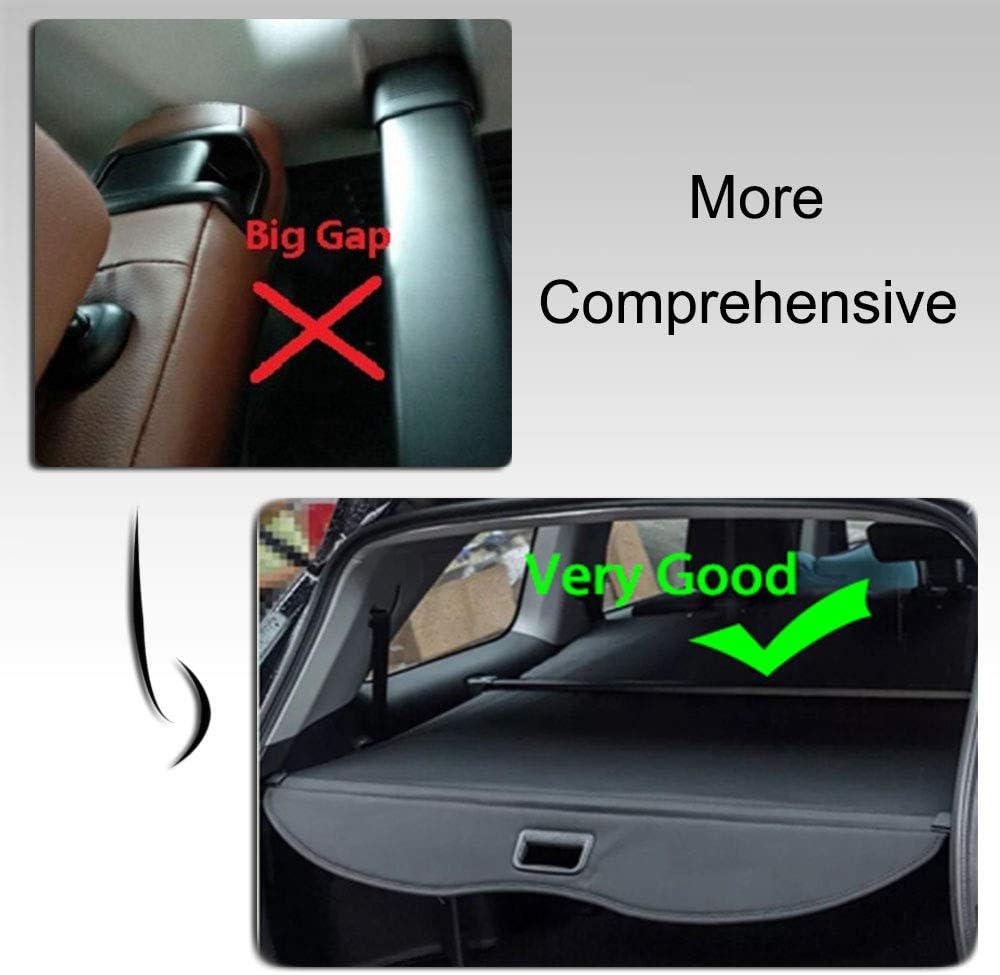 Black Trunk Cargo Cover for VW Volkswagen Tiguan 2018-2020 T33302