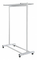 Silver Satin Aluminum Mobile Coat Rack E8339
