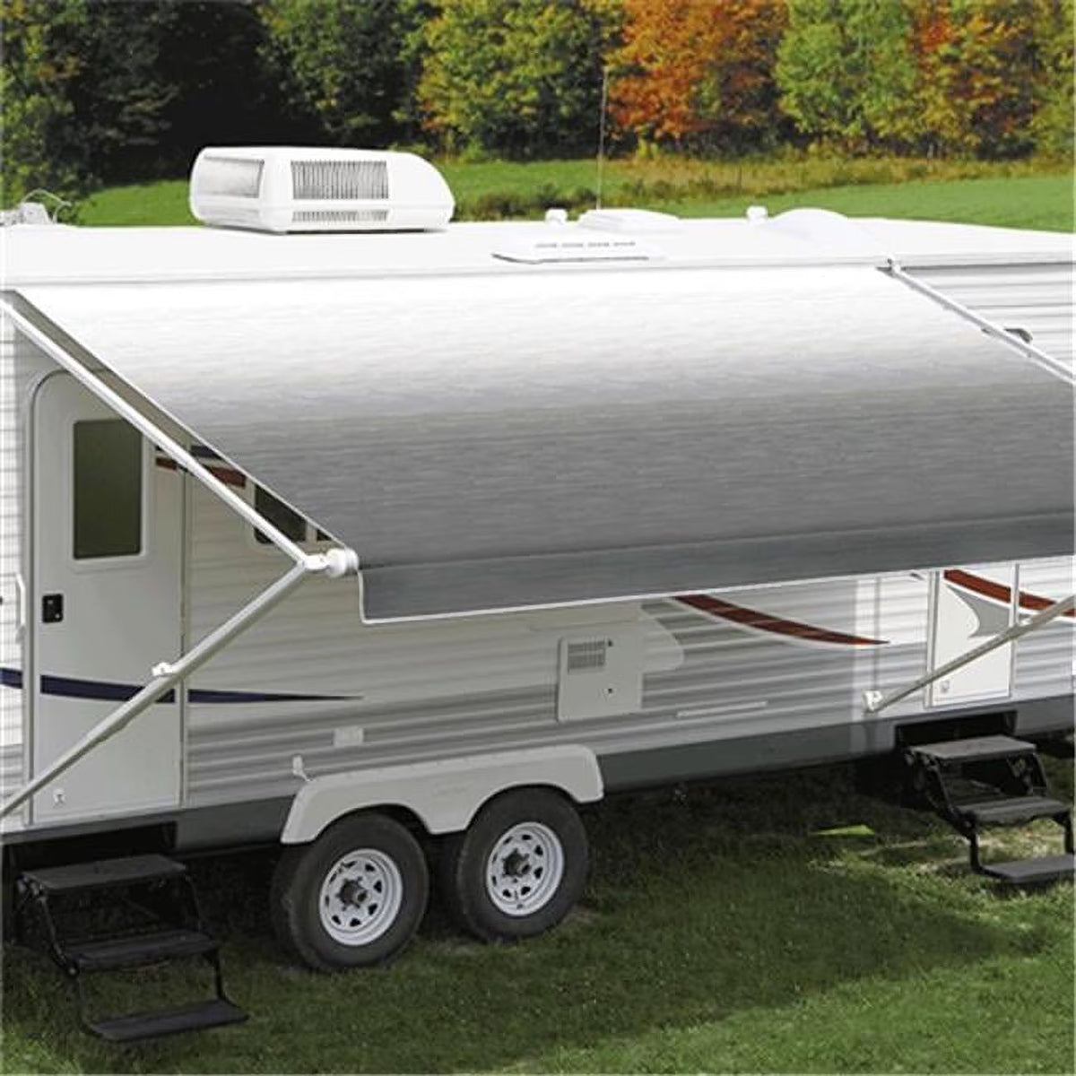 Silver Fade RV Awning Fabric G469
