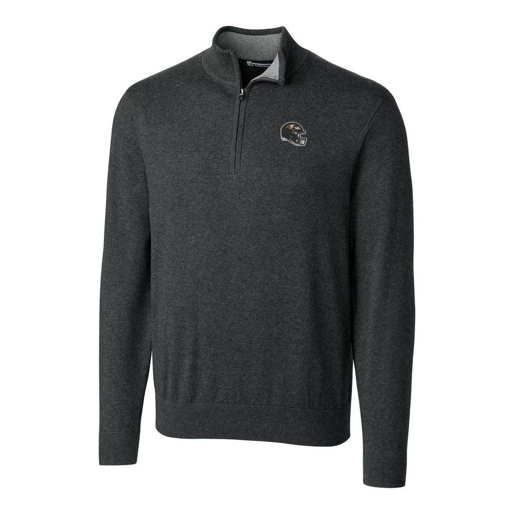 Charcoal Tri-Blend Quarter-Zip Pullover Sweater V106730