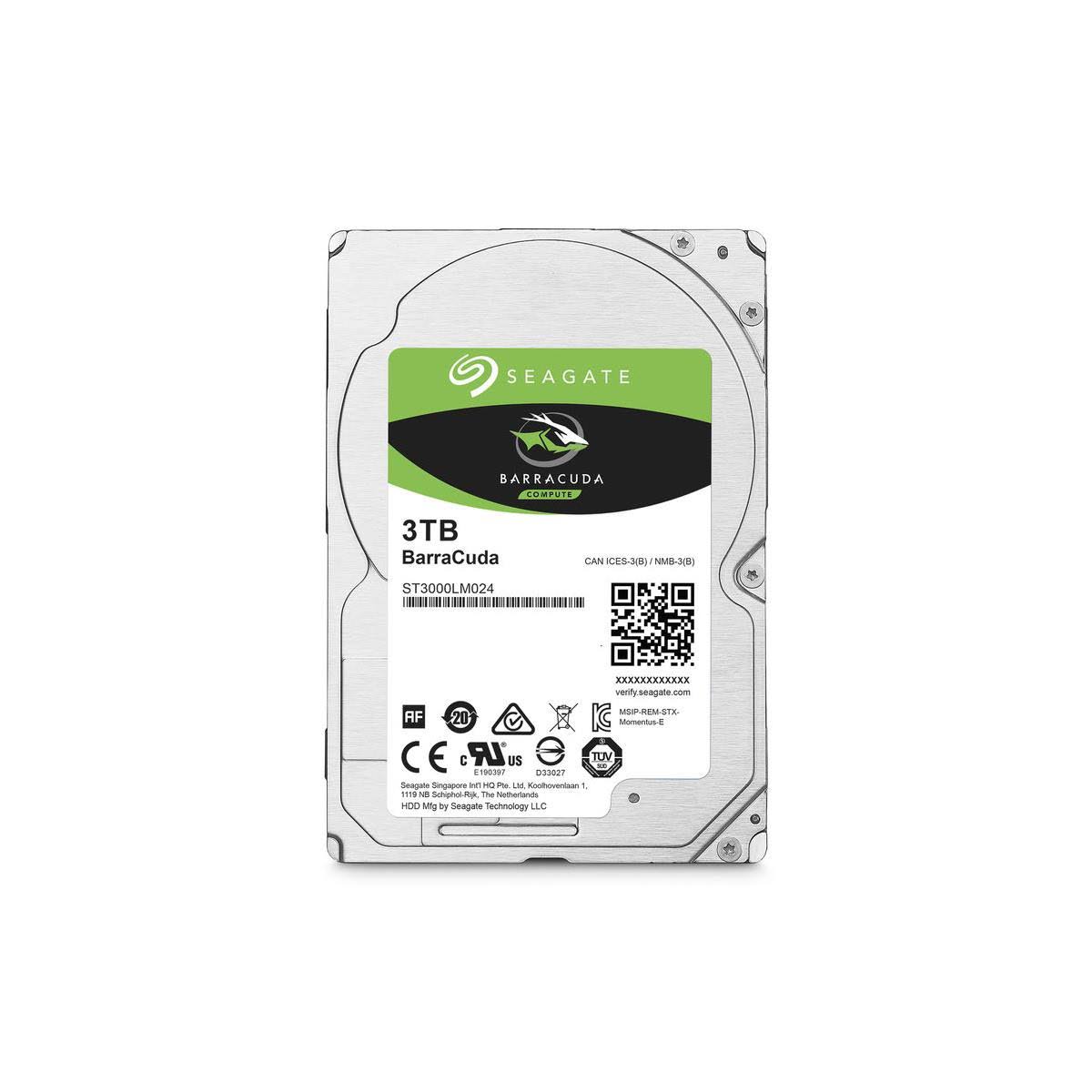 Used Barracuda 3TB Internal Laptop Hard Drive, 5400 RPM, SATA 6Gb/s H7644