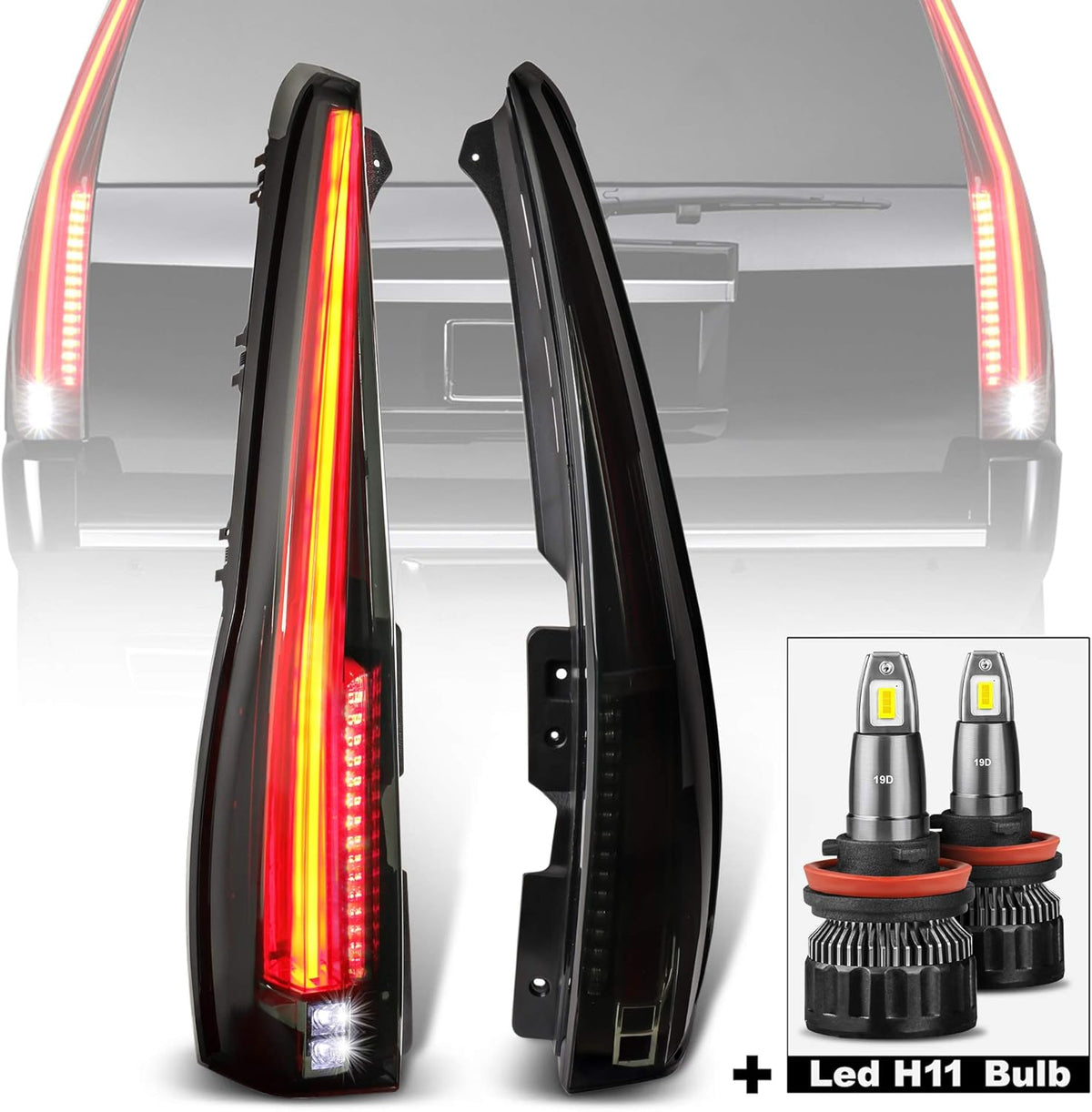 Smock Tinted LED Tail Lights Rear Lamp Assembly B12252