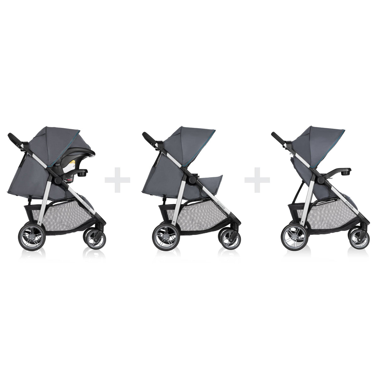Atlantic Chevron Blue Travel System with Infant Car Seat Y678
