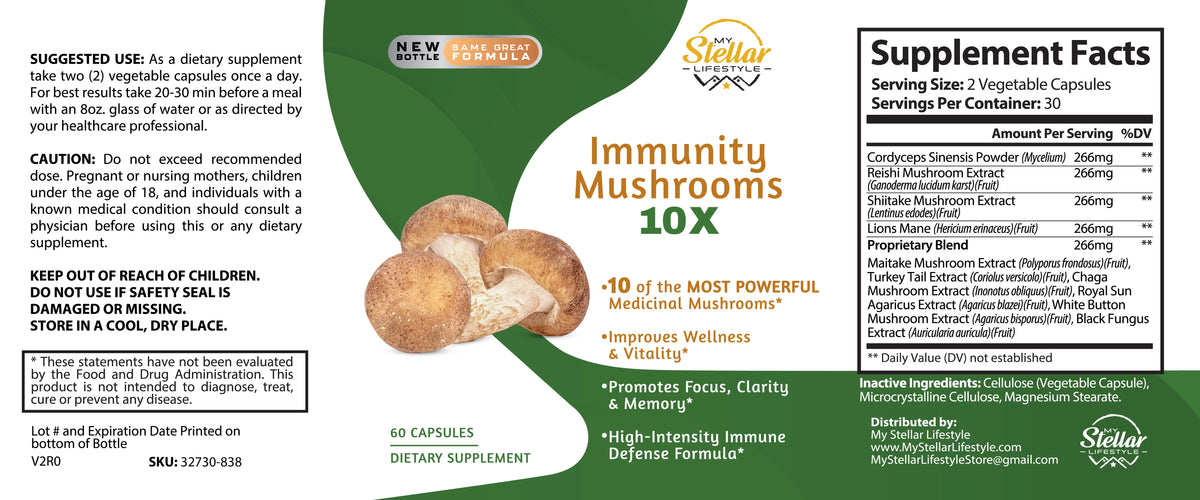 60 Capsules Immunity Mushrooms X1545