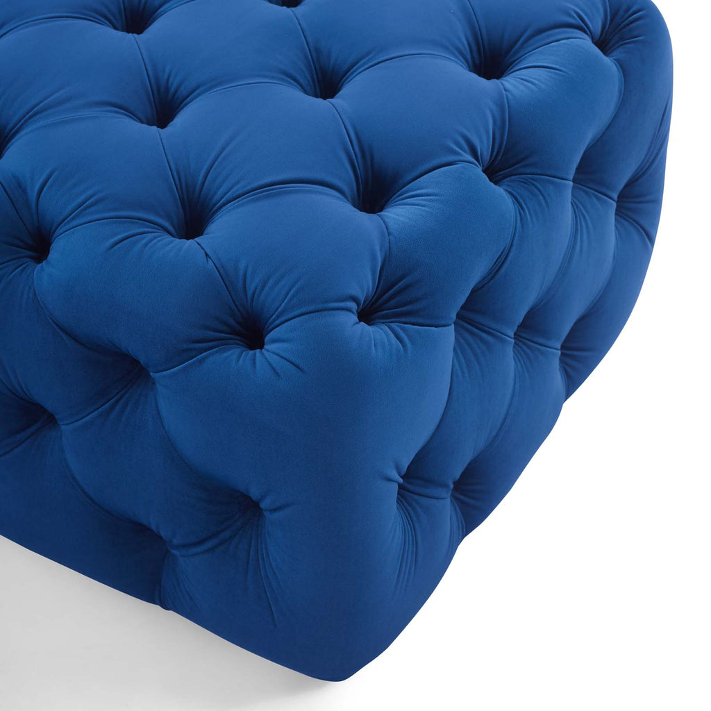 Tufted Velvet Accent Chair Ottoman I45323