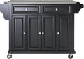 White Full Size Kitchen Cart with Solid Granite Top C26134
