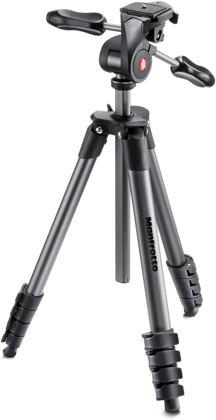Compact Light Aluminum 4-Section Tripod Kit with Ball Head, Black, Pack of 2 M58149