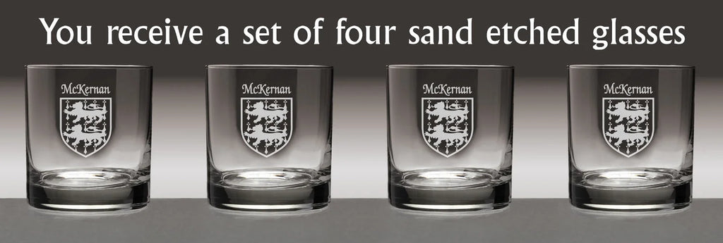 Irish Coat of Arms Tumbler Glasses Set of 4 W233