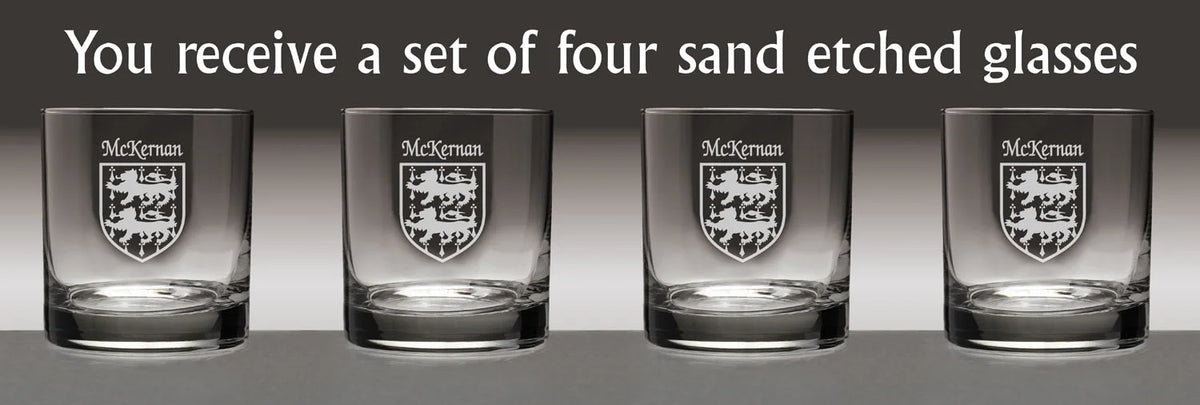 Irish Coat of Arms Tumbler Glasses Set of 4 W233