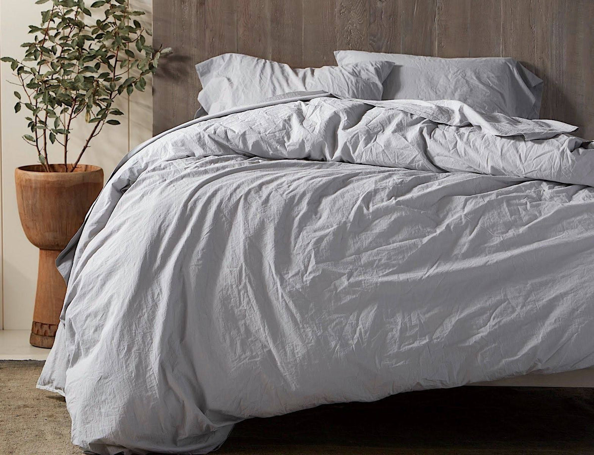 Organic Crinkled Percale Sheet Set Full Shadow W4222