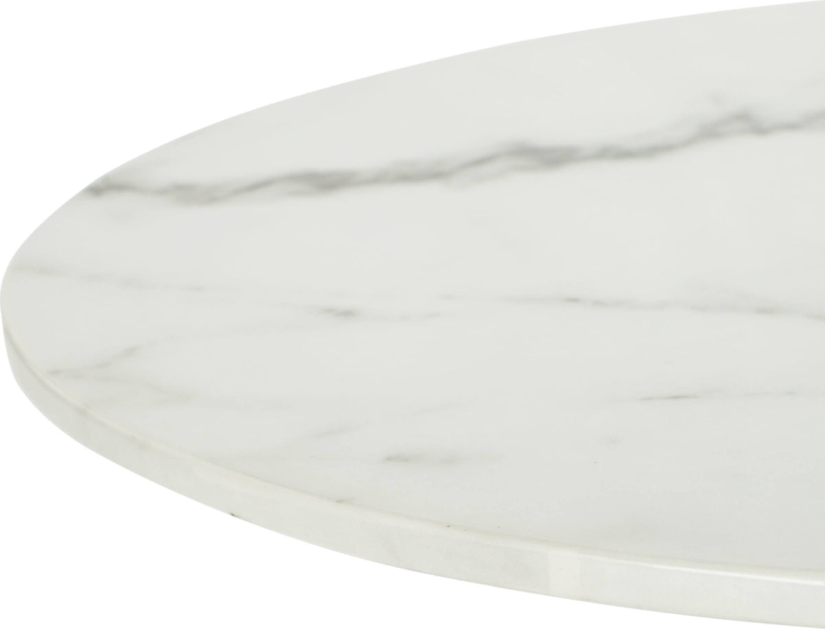 White Marble Round Side Table B4271