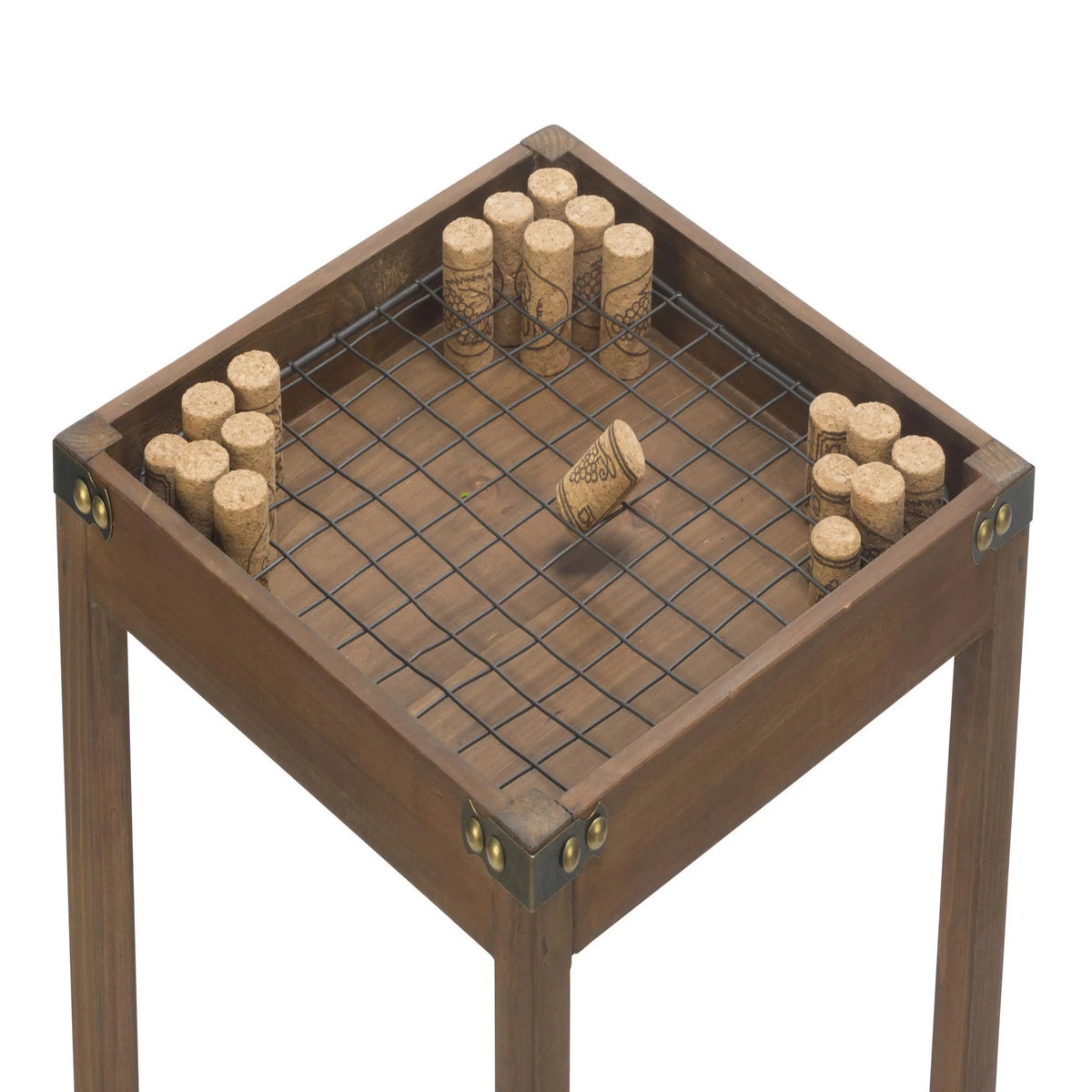 Set of 3 Brown Nesting Display Tables S27870