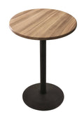 Black Table with Natural Top A3781