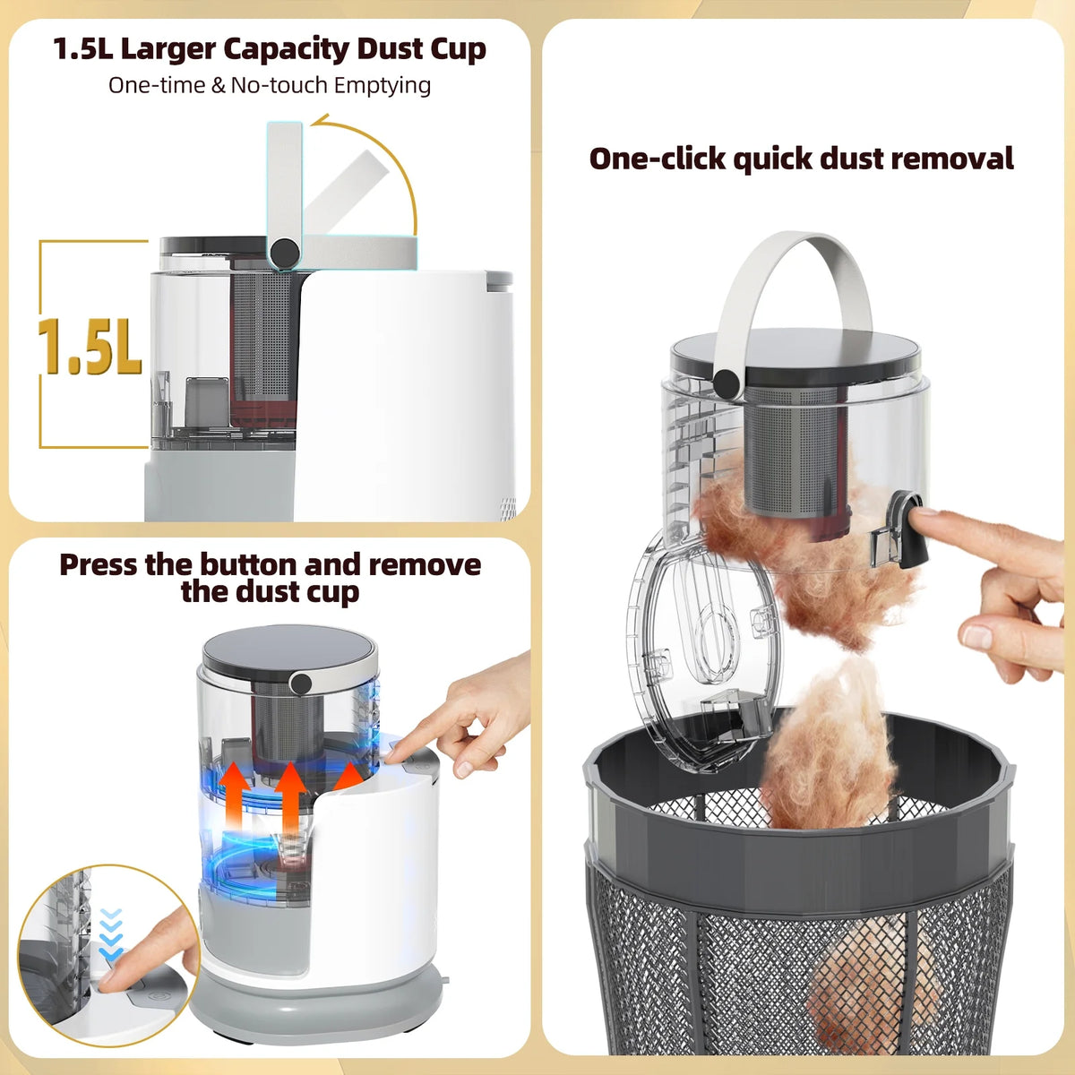 Dog Grooming Vacuum Kit with Clipper & Brush H714