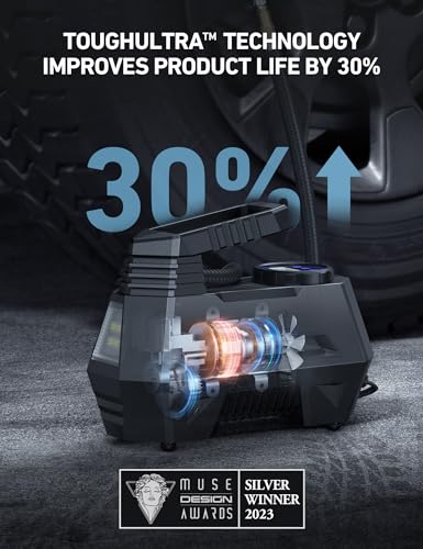 Portable Air Compressor Tire Inflator 12V DC with Digital Pressure Gauge K347