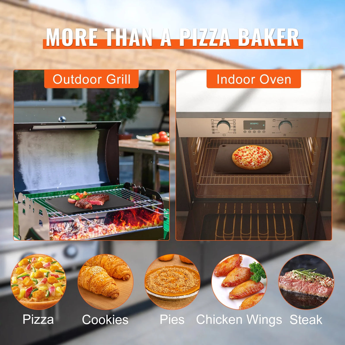 16"x14.5" Pre-Seasoned Carbon Steel Pizza Baking Sheet G23553