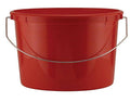 5-Qt. Red Plastic Bucket with Steel Handle 24-Pack V1024