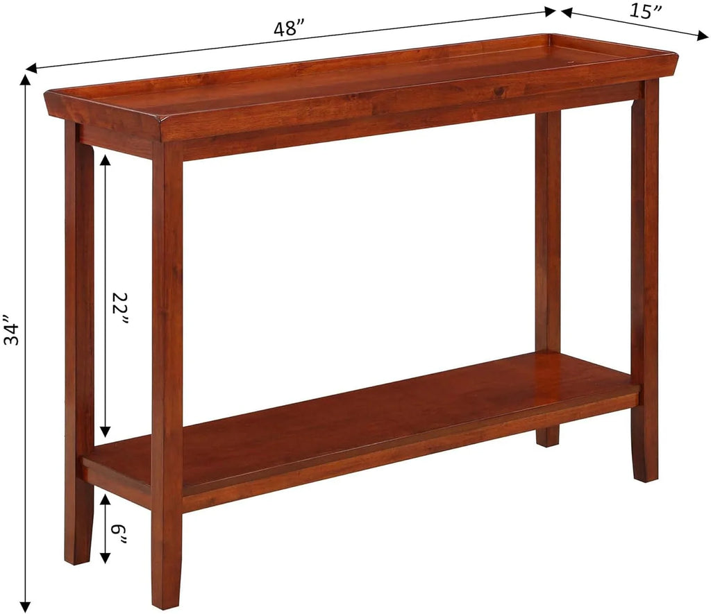 Cherry Console Table with Shelf N464475