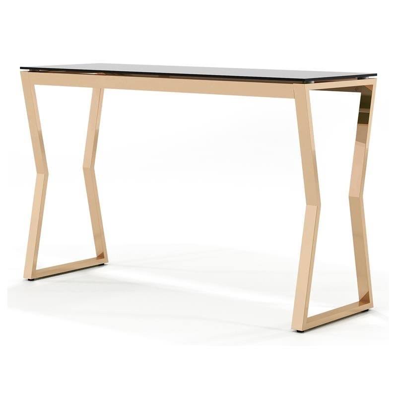 Black Glass Top Console Table H861509