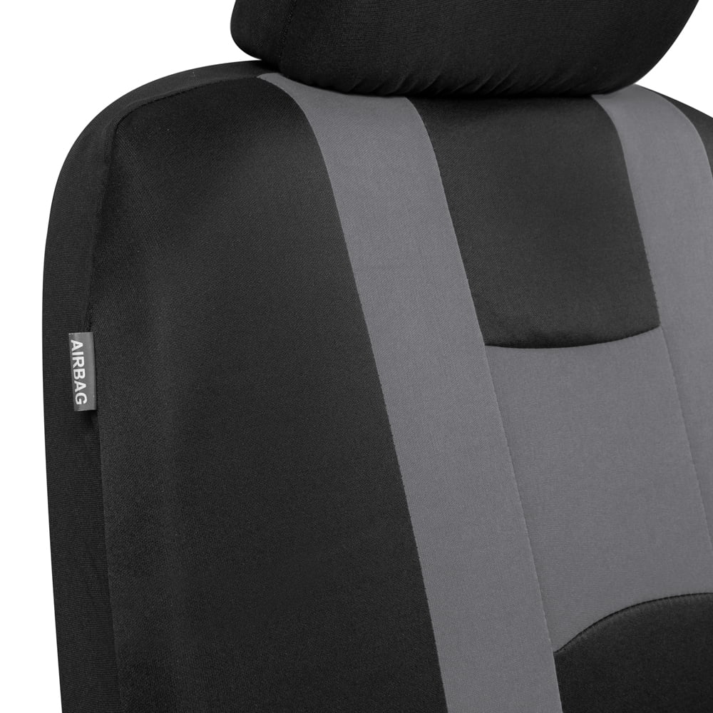 Light Gray PolyCloth Car Seat Covers Full Set Z4010