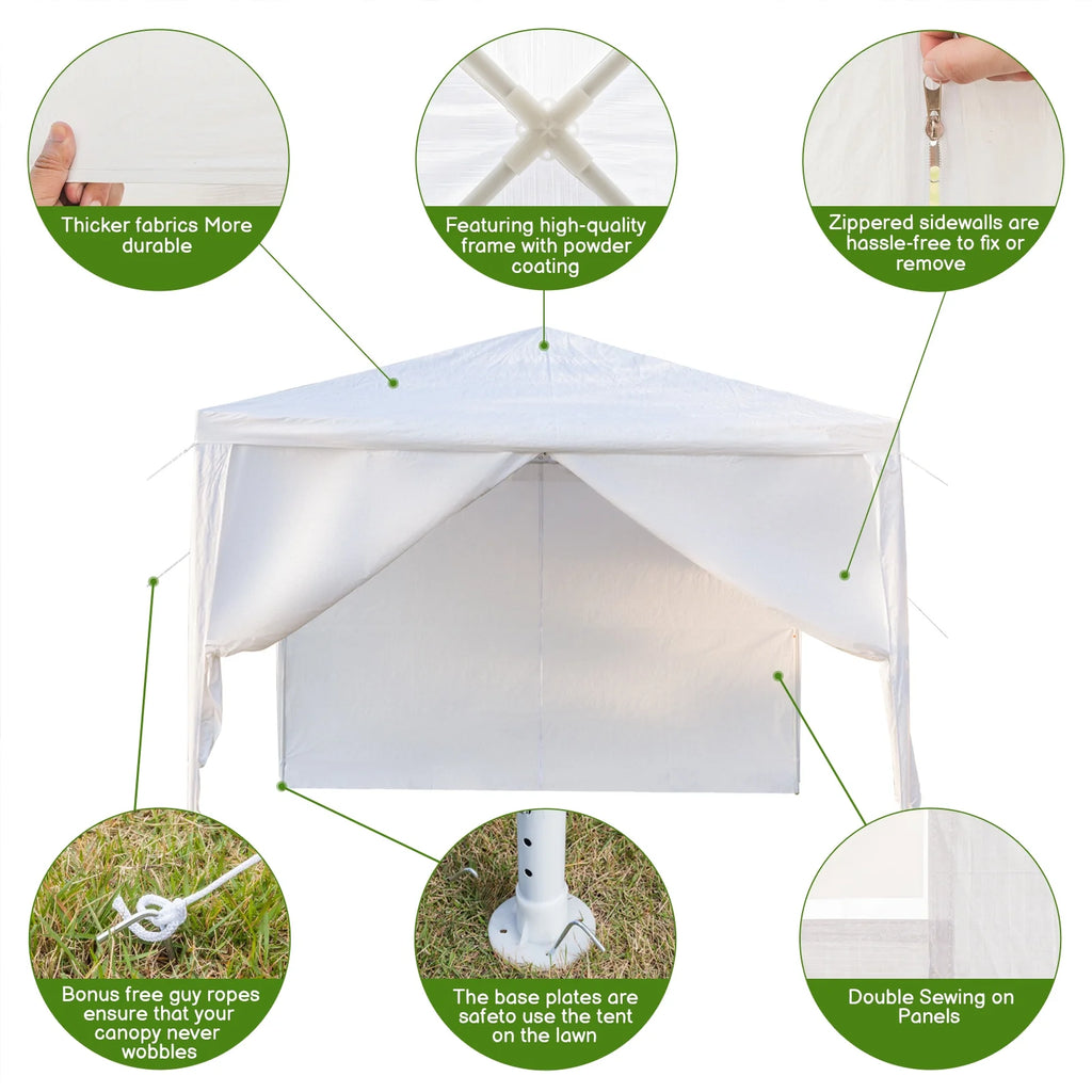 10' x 10' Canopy Party Tent with 4 Sidewalls L553