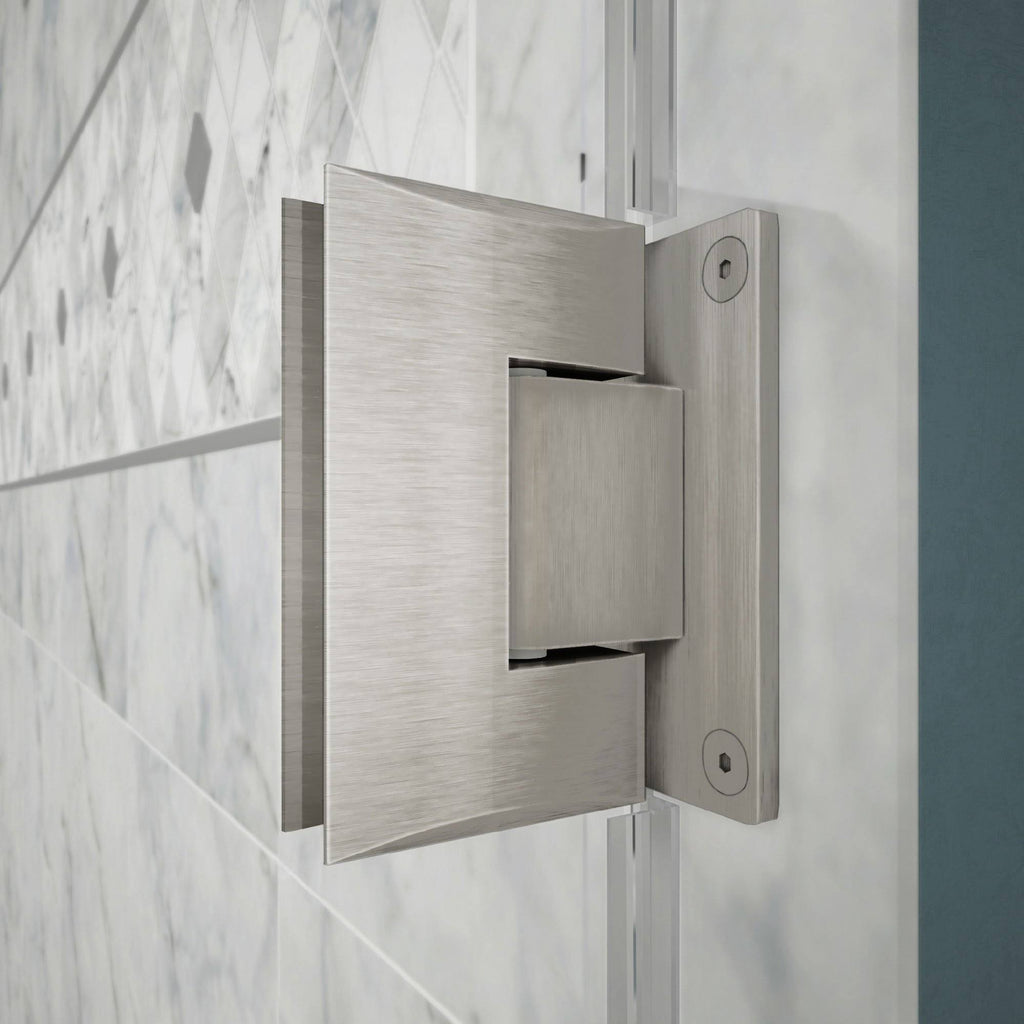 Brushed Nickel Hinged Shower Door J209