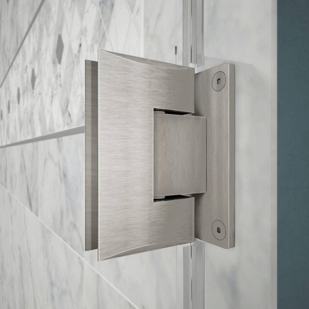 Brushed Nickel Hinged Shower Door J209