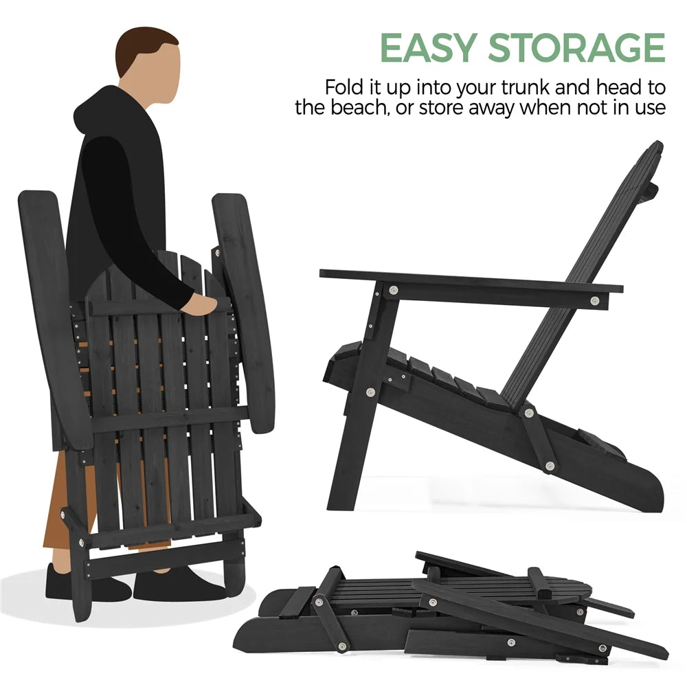 Folding Wooden Adirondack Chair I3322