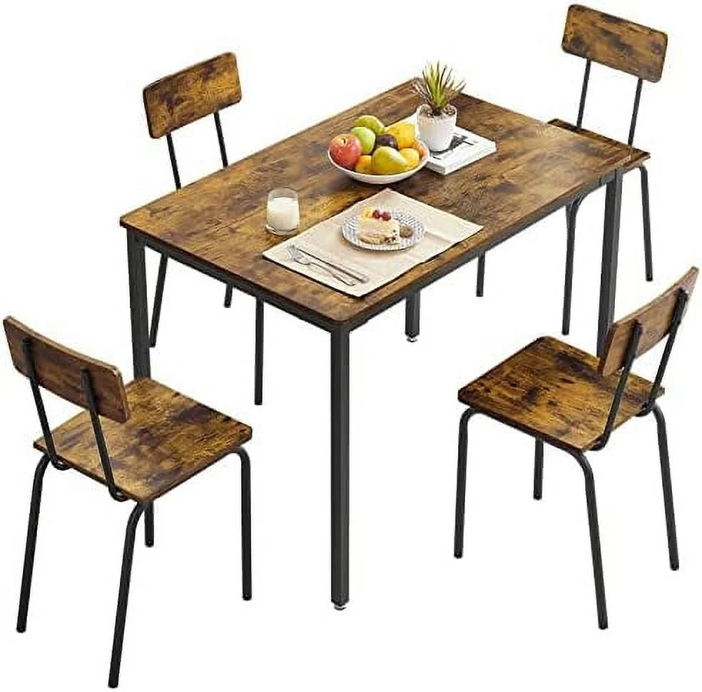 3 Piece Metal and Wood Table and Stools Set I5792