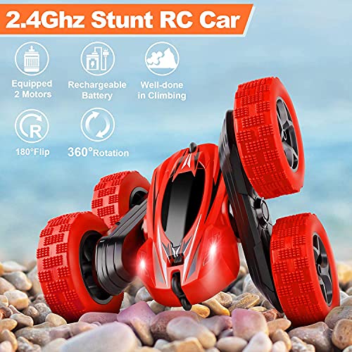 Remote Control Car 2.4GHz Stunt 4WD 360° Rotating Off Road Crawler Toy Car Blue P296