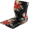Black Red Tatami Meditation Backrest Chair D1389