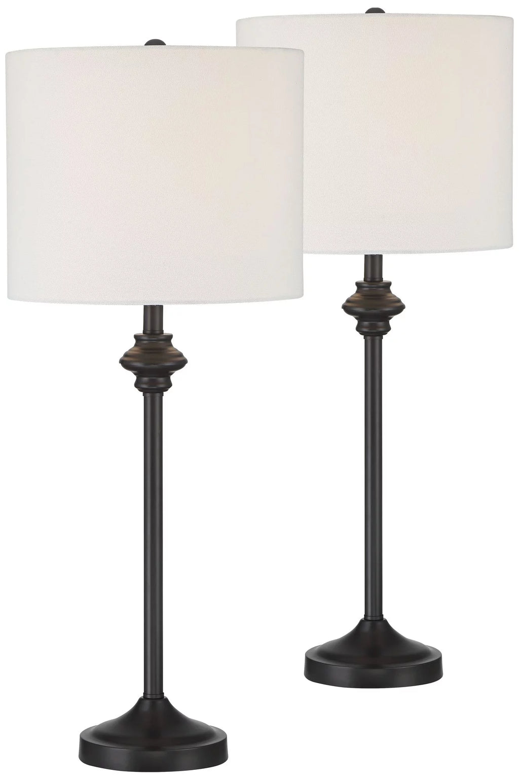 Set of 2 Black Metal Table Lamps T33842