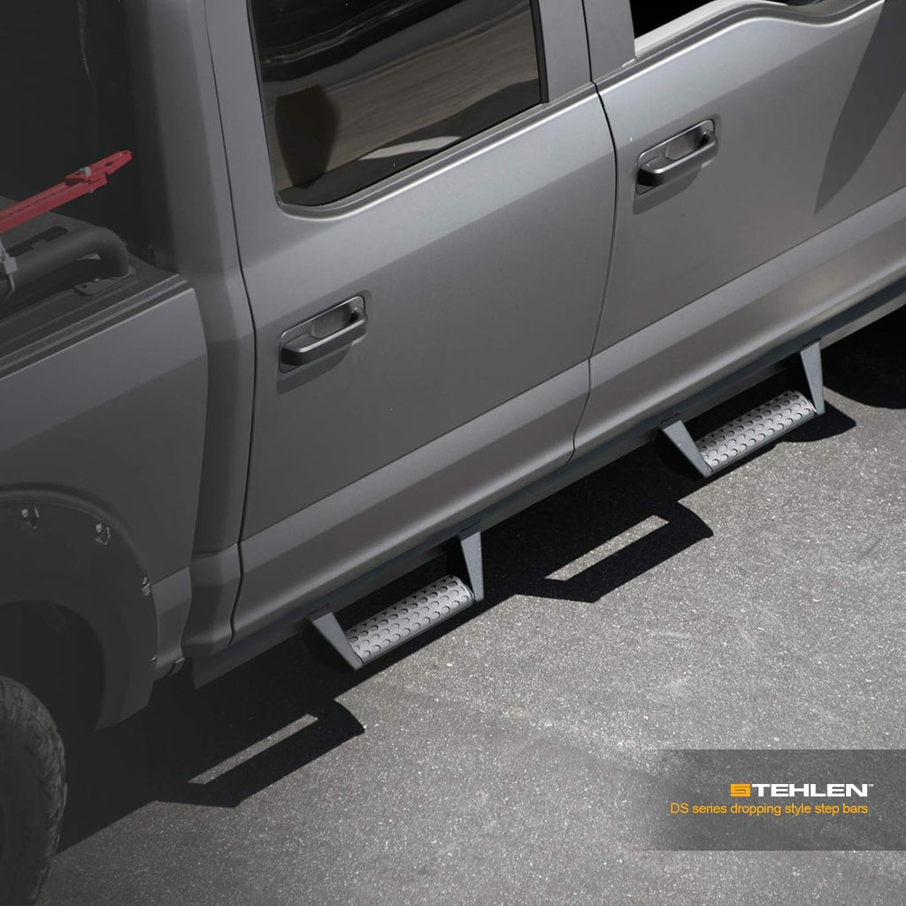 Matte Black Nerf Bars Running Boards for Ford F150 SuperCrew Cab T262