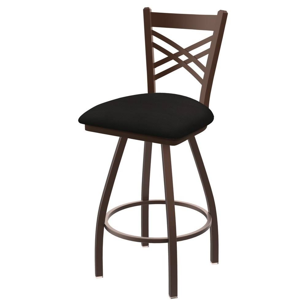 Bronze Swivel Stool with Espresso Seat N8081