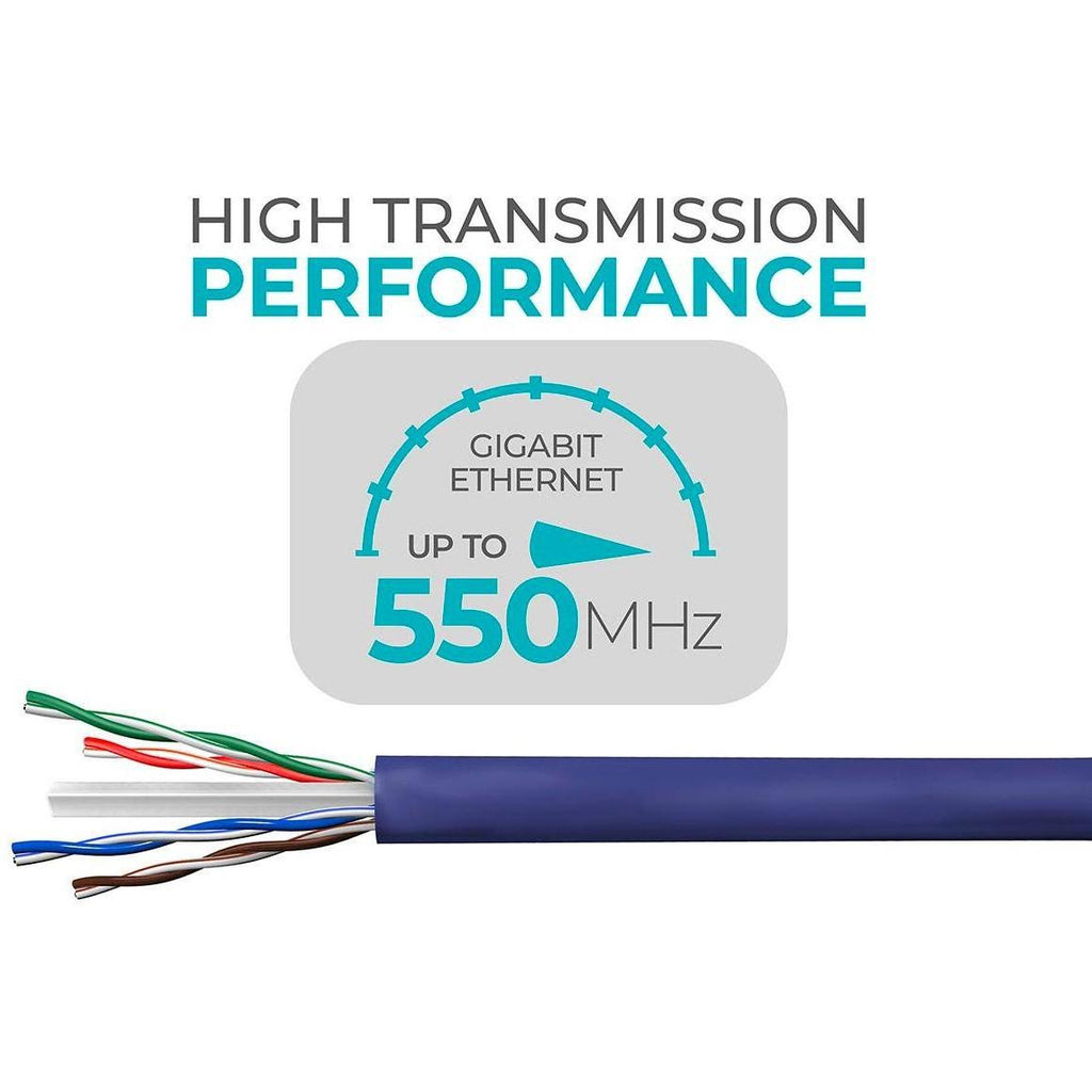 Cat6 Ethernet Bulk Cable, 23AWG, 1000ft, Purple K521911