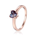 Rose Gold Plated Sterling Silver Alexandrite Solitaire Engagement Ring T64018