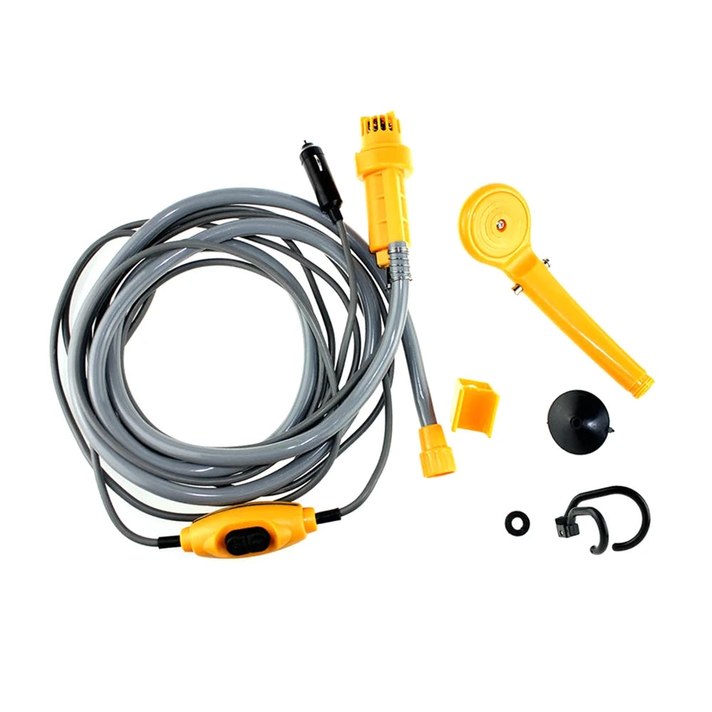 Portable Shower Kit with Pump, 6 Meter Cable, Max 2.5L Per Minute Q82442