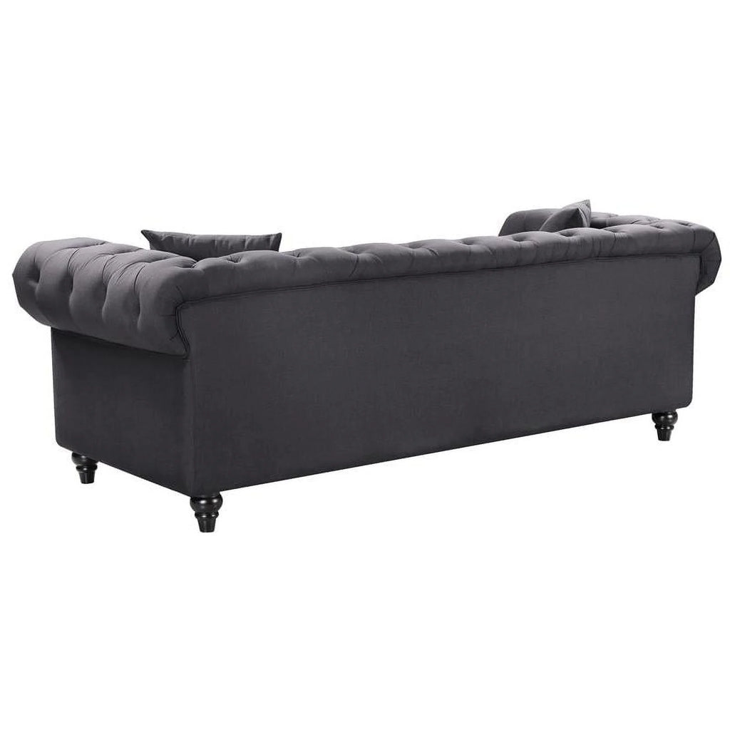 Chesterfield Loveseat with Accent Pillows A388